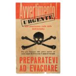 Original War Propaganda WWII Avvertimento! URGENTE propaganda flyer