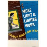 Original Advertising Poster Electricity Brings More Light Lighter work