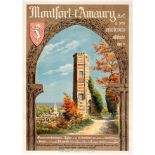 Original Travel Poster Montfort l'Amaury France
