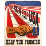 Original War Poster Help RCA Help USA WWII