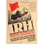 Original Propaganda Poster Commuism IRH World Congress Red Aid 1932