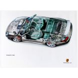 Advertising Poster Porche Der Neue New 911 Turbo Cutaway Dealer