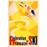 Sport Advertising Poster Skiing Federation Winter Sport FFS