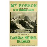 Travel Poster Mount Robson Canadian National Railway Rockies