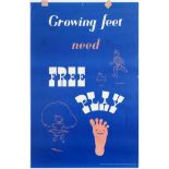 Propaganda Poster Podiatry Growing Feet Children UK