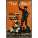 War Poster Hey Fellows WWI USA Books
