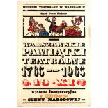Advertising Poster Anniversary National Theatre Poland Waldemar Swierzy