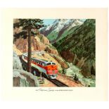 Travel Poster Western Pacific Railway California Zephyr Feather River Canyon USA