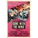Movie Poster Gone With the Wind Clark Gable Vivien Leigh USA