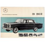 Advertising Poster Mercedes Benz 220 W111 Ponton Heckflosse Fintail