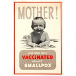 Propaganda Poster Smallpox Immunisation Baby UK