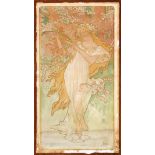 Advertising Poster Art Nouveau Mucha Seasons Spring Saisons Printemps