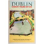 Travel Poster Ireland Dublin Coach Tours CIE