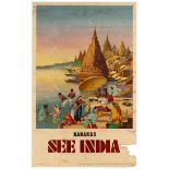 Travel Poster Varanasi Banaras See India