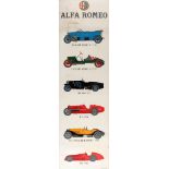 Advertising Poster Alfa Romeo Grand Prix Racing Cars Alftetta