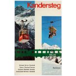 Sport Poster Kandersteg Switzerland Ski Bernese Oberland Railway