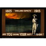 War Poster England Expects WWI UK Nelson