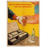 First Aid Safety Propaganda Poster Holland Work Injuries