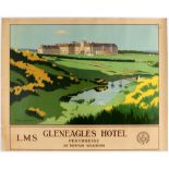 Travel Poster Gleneagles Hotel LMS Railway Perthshire Golf Wilkinson