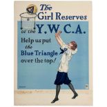 War Poster Women Basketball YWCA Girl Reserves