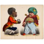 Advertising Poster Epinal Lithograph Print Black Servant Coffee Turkish Merchant