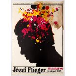Advertising Poster Jozef Fleiger Exhibition Poland Waldemar Swierzy