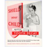 Two Propaganda Posters Child Protection Dentist Burns Safe Home