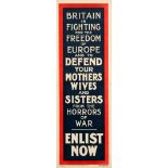 War Poster Britain Is Fighting For The Freedom Of Europe WWI