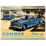 Advertising Poster Commer PickUp Truck Rootes Group UK