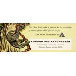 Advertising Poster London And Manchester Assurance Company Sloth