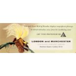 Advertising Poster London And Manchester Assurance Company Bird Of Paradise