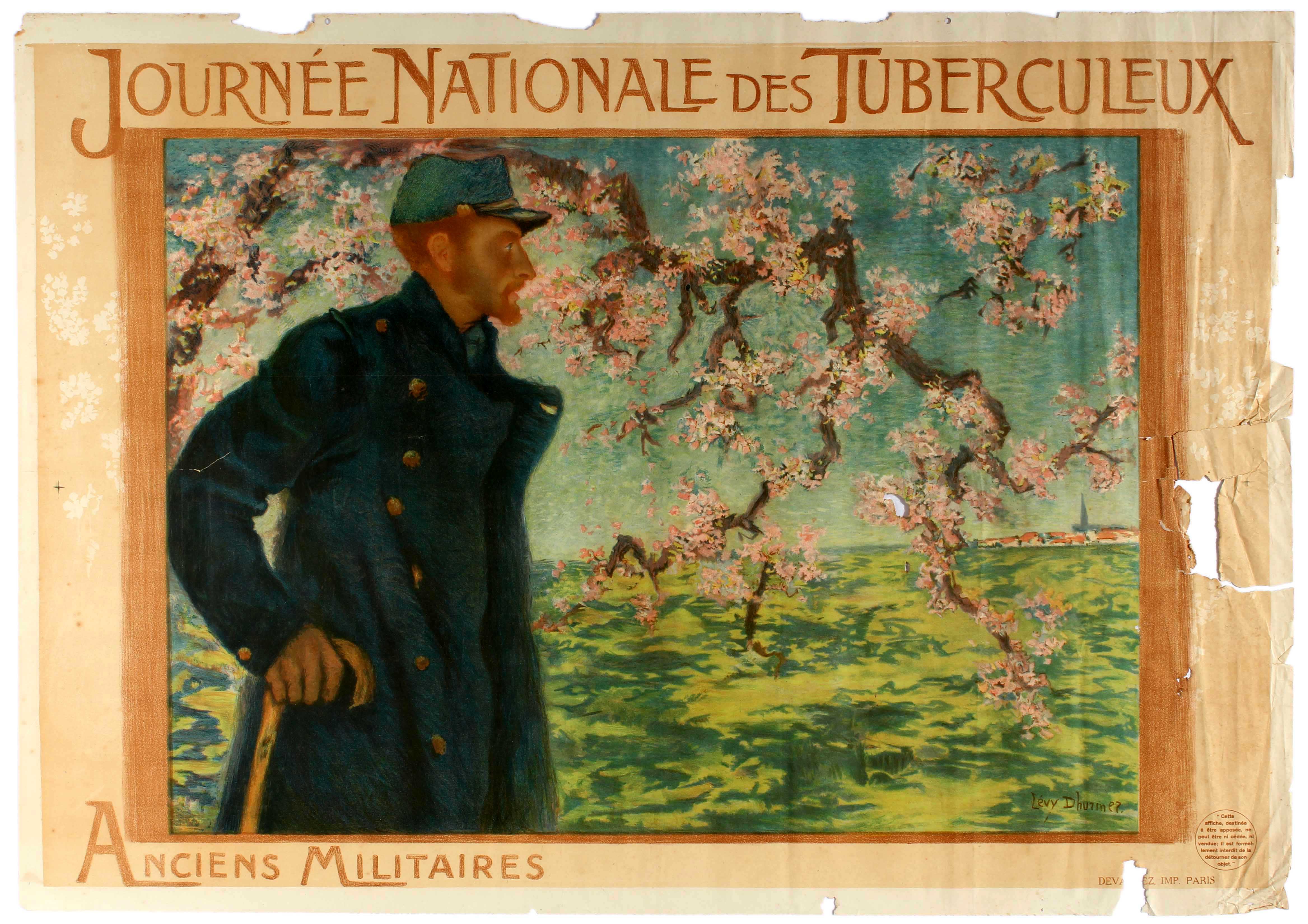 WWI War Poster National Tuberculosis Day France