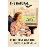 Propaganda Poster Breastfeeding Natural Way Mother Child