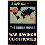 War Poster Safe As The British Empire WWI War Saving