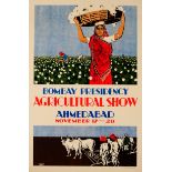 Travel Poster Bombay India Agricultural Show Ahmedabad