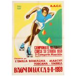 Sport Poster Championship Road Roller Skating Race Italy Lucca Tuscany