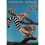 Travel Poster Berlin Zoo Lemurs