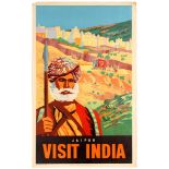 Travel Poster Visit India Jaipur Rajasthan