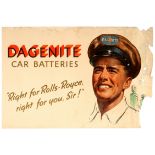 Advertising Poster Dagenite Car Batteries Rolls Royce