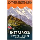 Travel Poster Schynige Platte Railway Interlaken Switzerland