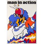 Sport Poster Action Man American Football Waldemar Swierzy
