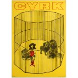 Advertising Poster Cyrk Lady Lion Tamer Waldemar Swierzy