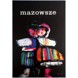 Advertising Poster Mazowsze State Folk Group Waldemar Swierzy