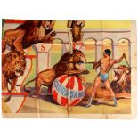 Advertising Poster Circus Sarrasani Lion Tamer Germany