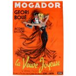 Advertising Poster Operetta Veuve Joyeuse Theatre Mogador Paris Pierre Okley