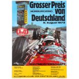 Car Racing Poster German Grand Prix Ferrari Nurburgring Formula 1