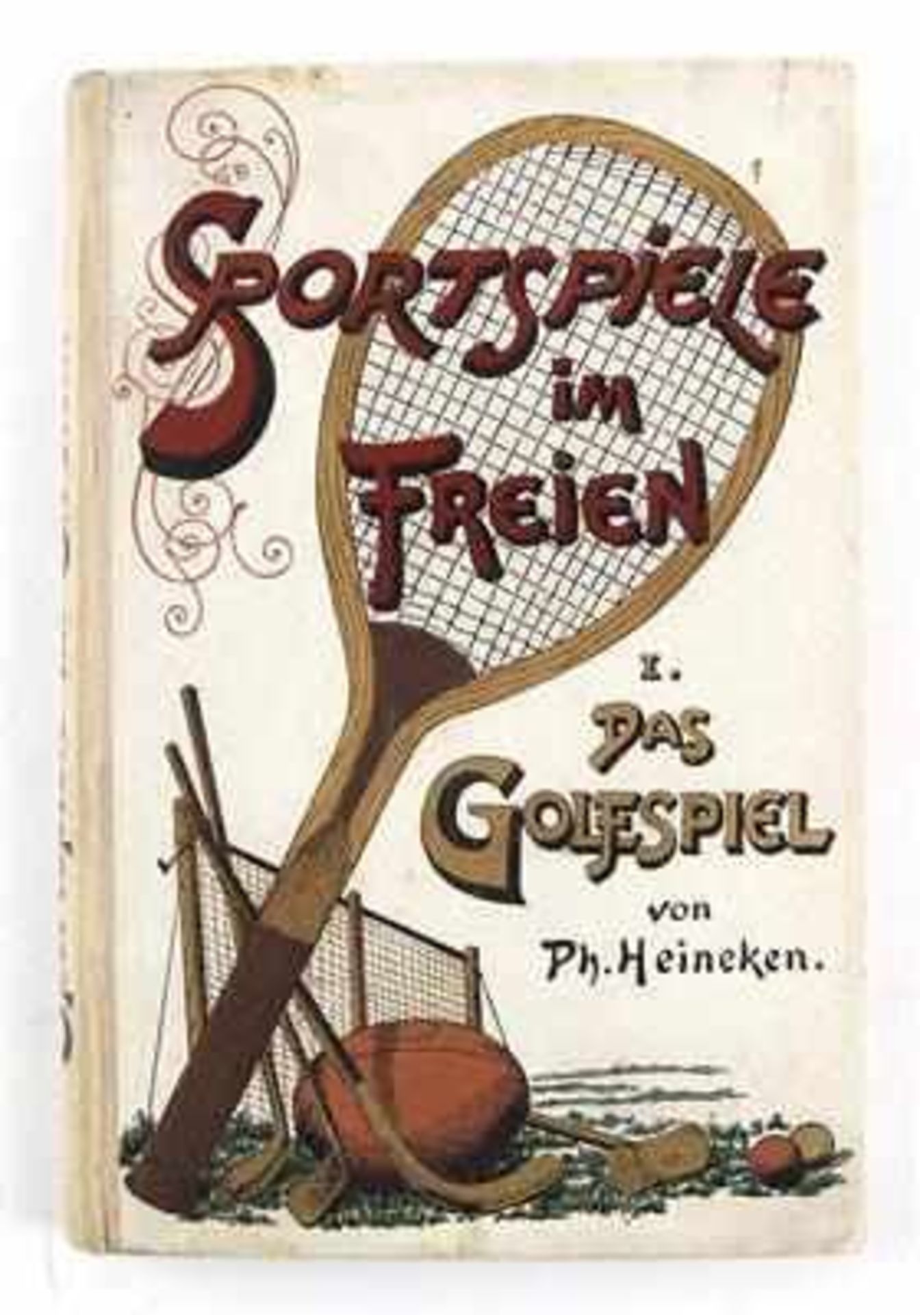 Heineken,P.Das Golfspiel. Stgt., Weise 1898. Mit 102 Abb. VI S., 1 Bl., 120 S. Illustr. Ohlwd. (Etw.