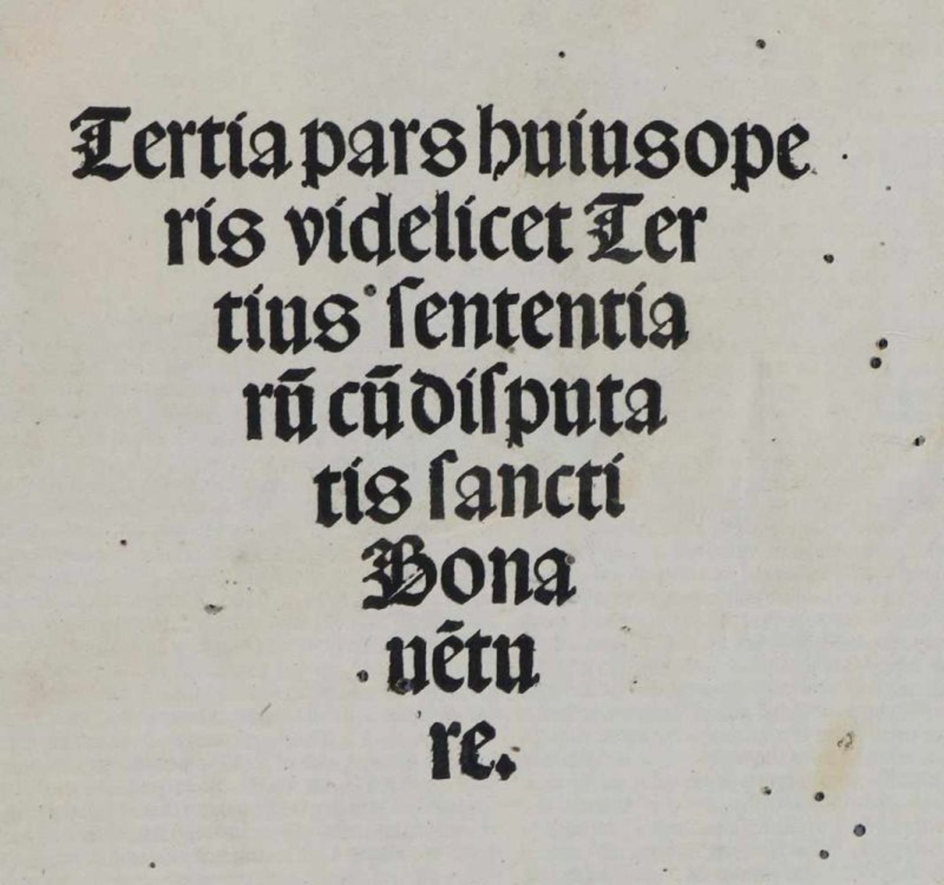 Bonaventura.(Disputata in libros sententiarum). Tle. 3-4 (von 5) in 1 Bd. Lyon, J. Saccon für A.