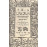 Biblia latina.Biblia. Breves in eadem annotationes ex doctiss. interpretationibus & hebraeorum
