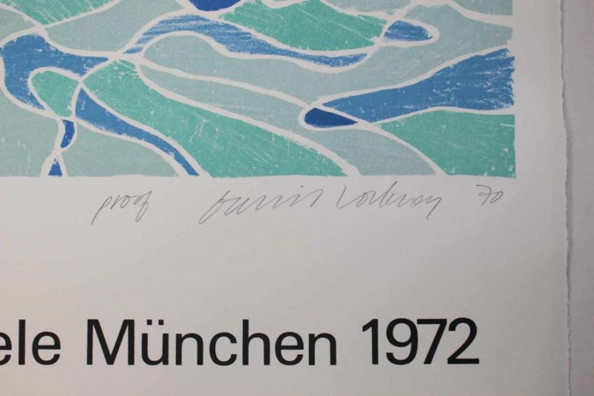 Hockney, David(1937 Bradford). Olympische Spiele München 1972. Farblithographie auf Bütten bei - Bild 2 aus 3